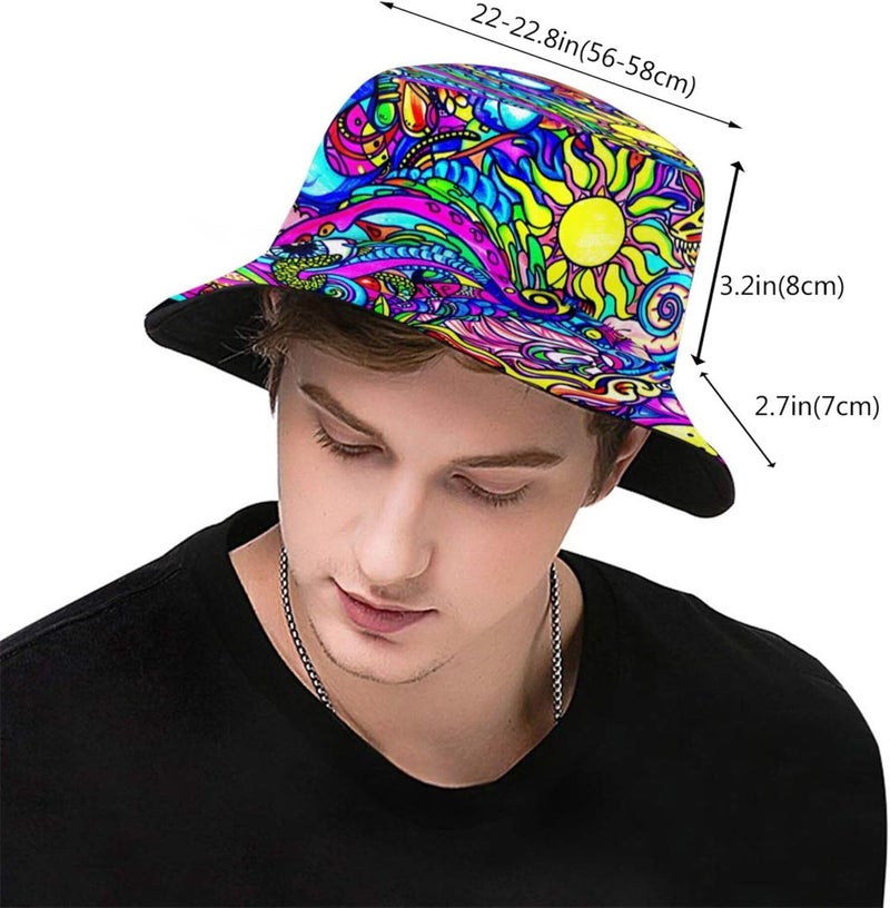AKMCBSH Trendy Bucket Hat - Comfortable Packable Sun Beach Hat for Women Men, Perfect for Outdoor Activities Travel Hiking - Image 3